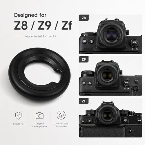 Extended Z8 Z9 Zf DK-33 Eyepiece, Round Soft Silicone Camera Eyecup - Image 7
