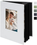 Small 4x6 Photo Album 24 Pockets Linen Cover White by Remowith