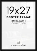Americanflat 19x27 Poster Frame - Slim Molding - Black by Americanflat