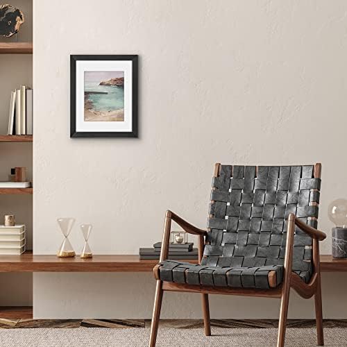 Americanflat 11x14 Picture Frame - Matted to 8x10 - Engineered Wood - Black - Image 6