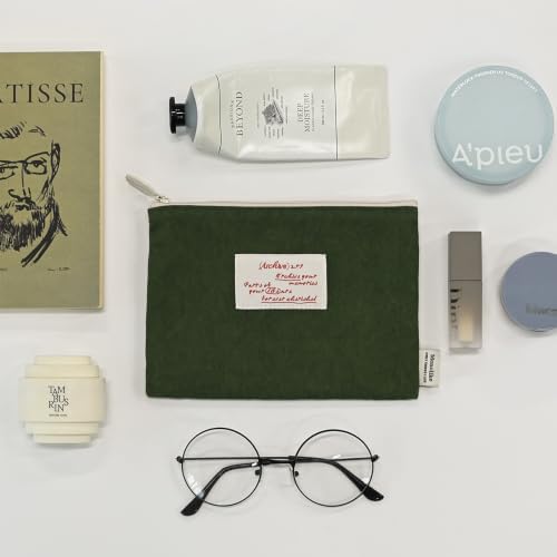 Monolike Archive 247 Faded Flat Pouch, Green - Makeup Bag, Cosmetic Bag, Travel Bag, Toiletry Bag, Organizer, Storage Bag - Image 5