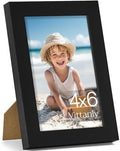 Vittanly 4x6 Picture Frame Made of Solid Wood for Wall or Tabletop, Black by Vittanly
