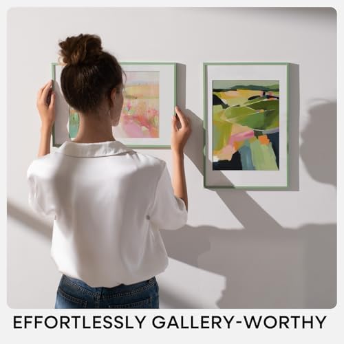 Homeforia A2 Green Picture Frame, High-End Metal, A3 Mat, Glass - Image 7