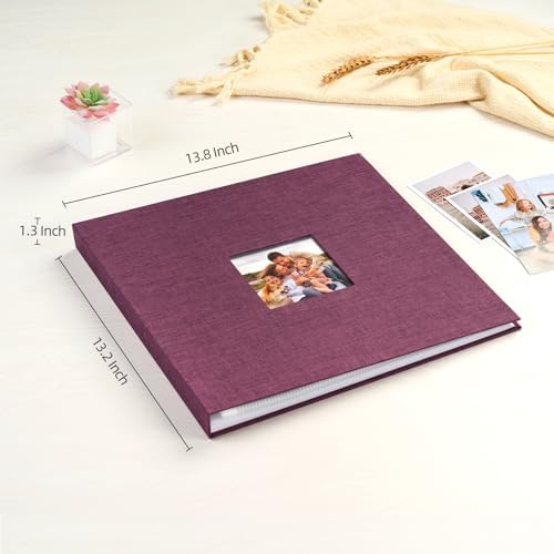 Mublalbum 12x12 Inch 3 Ring DIY Scrapbook Photo Album 40 Pages, Purple - Image 2