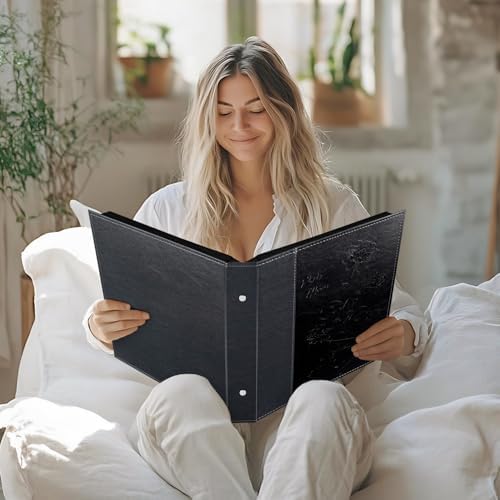 Artmag Photo Picutre Album 4x6 500 Photos, Extra Large Capacity Leather Cover Wedding Family Photo Albums Holds 500 Horizontal and Vertical 4x6 Photos with Black Pages(Black),500 Pockets - Image 6