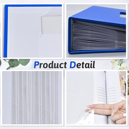 Popotop Photo Album 4x6 100 Photos with Writing Space, Leather Cover Album with Display Picture Window, Photo Book for Wedding Family Baby Gift - Image 5
