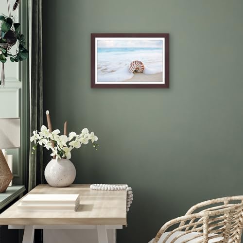 Americanflat 12x18 Poster Frame - Matted to 11x17 - Mahogany - Image 6