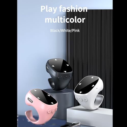 Tangxi Phone Scrolling Ring Remote Control, Wireless Page Turner for Phone Tablet Camera, Bluetooth 5.3 Air Finger Ring Mouse with a Touchpad (Pink) - Image 3