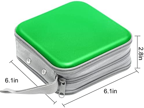 Siveit CD/DVD Cases 40 Capacity Disc Storage Binder for Car(Green) - Image 6