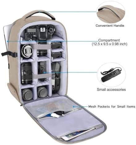 MOSISO Camera Backpack, DSLR/SLR/Mirrorless Photography Camera Bag - Image 2