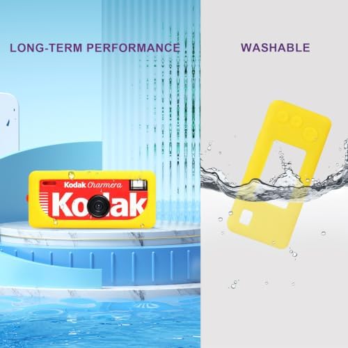 BOVKE Soft Silicone Case for KODAK CHARMERA Keychain Digital Camera, Yellow - Image 6