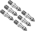 PATIKIL 3/8 Inch Thread Tripod Spike, 6 Pack Camera Tripod Ground Spike Screw Stainless Steel Spike Mount Adapter for Monopod Style 2, Silver by PATIKIL