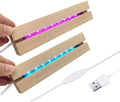 2Pcs Rectangle Wood LED Light Stand Display Base for Plexiglass Acrylic by Lyshujli