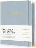 Important Document Organizer Set with Folders - Complete Linen Ring Binder by ZICOTO