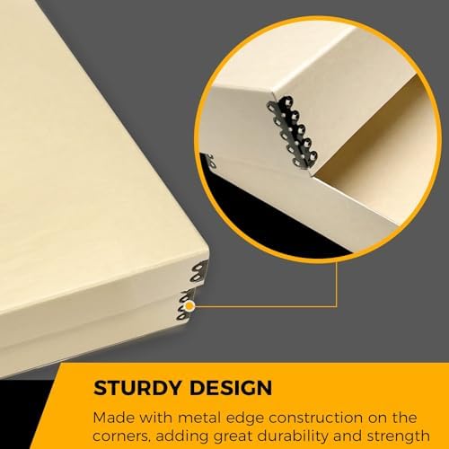 Golden State Art, Archival Storage Box, Tan-11x17x3 Inch, Pack of 2 - Image 4