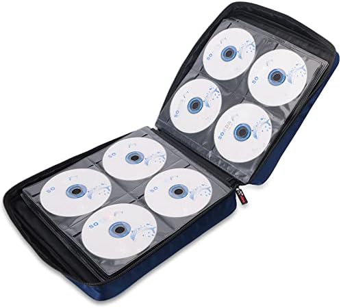 CCidea CD DVD Case Holder, Portable Disc Storage Wallet Binder, Multiple Capacity CD Organizer for Car Home Travel, Anti-Scratch Blu-Ray Game Disc Storage (200-Blue) - Image 6