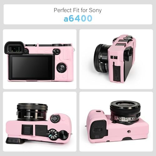 Case for Sony Alpha A6400 A6300, 2 Screen Protector, Pink - Image 2