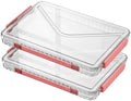 Clear Storage Box with Latch, 2 Pack, Stackable by RHONZHAO