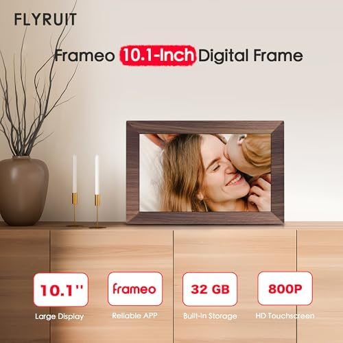 Frameo 10.1" Digital Picture Frame WiFi 32GB, Birthday Gifts for Mom, Women - Image 3