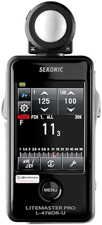Sekonic LiteMaster Pro L-478DR-U-EL Light Meter for Elinchrom Skyport, Touchscreen Incident & Reflected Meter with Built-In EL Transmitter, Flash Analyzing & Cine Frame Rate Control by Sekonic