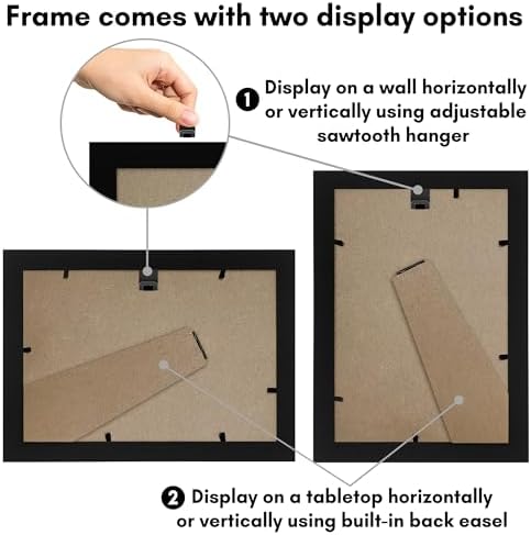 Americanflat 5.5x8.5 Picture Frame - Engineered Wood - Black - Image 5