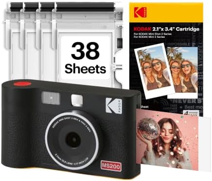 KODAK Mini Shot 2 ERA 2x3 Instant Camera, Photo Printer, 38 Sheet, Black by Unknown