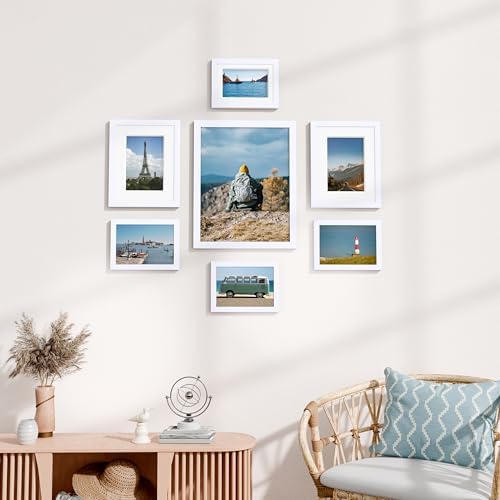 Vittanly 7 Pack Picture Frames Collage Wall Decor, White - Image 3