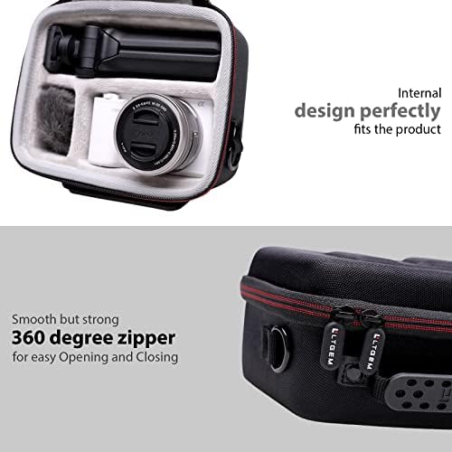 Camera Case Compatible with Sony Alpha ZV-E10 / ZV-1F / ZV-1 / ZV-1 II Vlog Camera with Shoulder Strap by LTGEM, Fits Vlogger Accessory Kit Tripod and Microphone, Black+Gray - Image 5