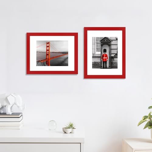 11x14 Picture Frame Set of 4 with Real Glass, Wall Mount - Image 2