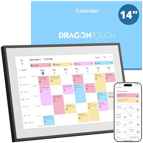 Dragon Touch 14 inch Digital Calendar Digital Picture Frame by DragonTouch