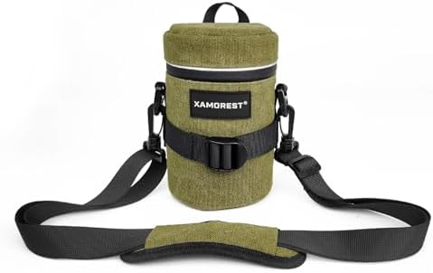 Camera Lens Case Lens Bag Compatible (3.15" x 5.71"(Canvas, Green)) by XAMOREST