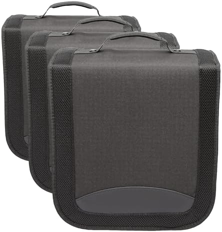 Amazon Basics Polyester CD/DVD Portable Storage Binder,400-capacity,Black,(Pack of 3) by AmazonBasics