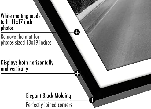 Americanflat 13x19 Poster Frame 5-Pack - Matted to 11x17 - Black - Image 3