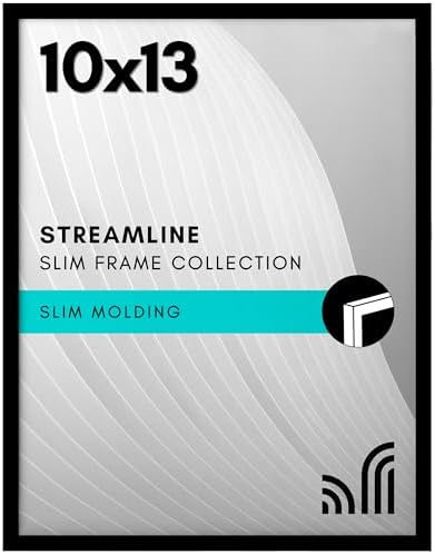 Americanflat 10x13 Picture Frame - Slim Molding - Black by Americanflat
