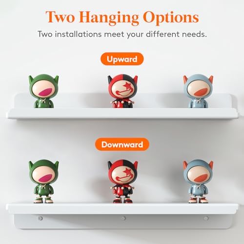 Lifewit Acrylic Floating Shelves for Wall 14" White, 12 Pack - Image 6
