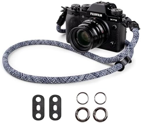 VOVMOEYA Nylon Braided Camera Rope Strap, Camera Neck Shoulder Strap with O-Ring for DSLR & Mirrorless Camera by VOVMOEYA