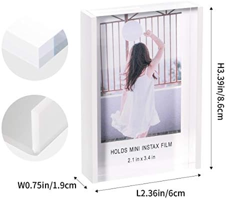 Cute Instax Mini Photo Frames, 2x3 Polaroid Picture Frames, Acrylic Desktop Small Picture Frame for Fujifilm & Polaroid Film, Mini Instant Photos Display Holder for Home, Office Decoration (3 Pack) - Image 3