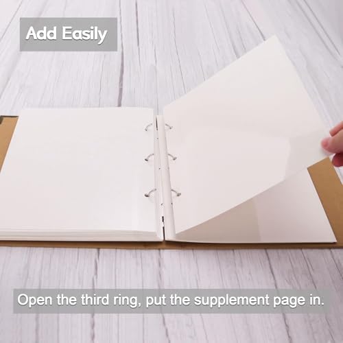 Vienrose 3 Ring Self Adhesive Photo Album Refill Pages 7.8x10.2 In - Image 6