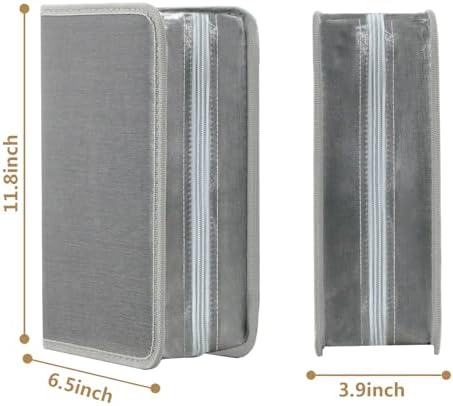 DVD Case CD Storage,128 Capacity CD Cases Holder DVD Storage Case Holders CD DVD Disc Case Storage Wallet Binder for Car Home Office Travel (128 Silvery) - Image 2