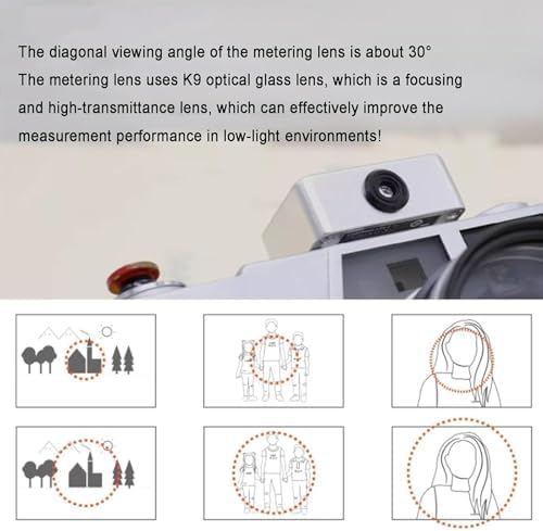 Digital Film Camera Exposure Meter,Light Meter with OLED Screen,Cold Hot Shoe Mount, ISO & Aperture and Shutter Speed Adjustable, 30° Average Measurement - Image 3