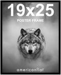 Americanflat 19x25 Poster Frame - Slim Molding - Black by Americanflat