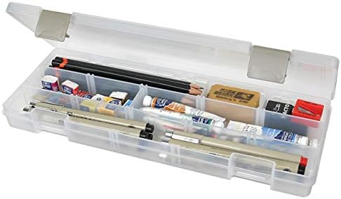 ArtBin 3900AB Solutions Extra Long Box, Art & Craft Organizer with Removable Dividers, [1] Plastic Storage Case, Clear , 12.4" x 4.9" - Image 4