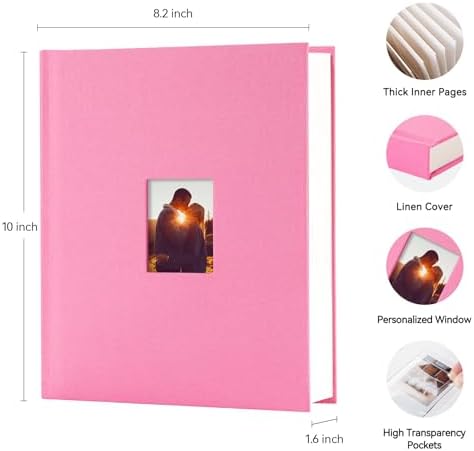 Instax Mini Photo Album with Writing Space, 112 Pockets, Pink - Image 2