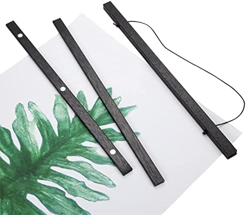 WITCOLOR Magnetic Poster Hanger Frame, 19x13 19x25 19x27 Poster Frame Wooden Magnetic Hanging Kit for Walls Map Picture Diamond Painting Canvas Artwork (Black) - Image 2