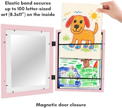 Americanflat 8.5x11 Changeable Kids Art Frame - Light Pink - Image 5