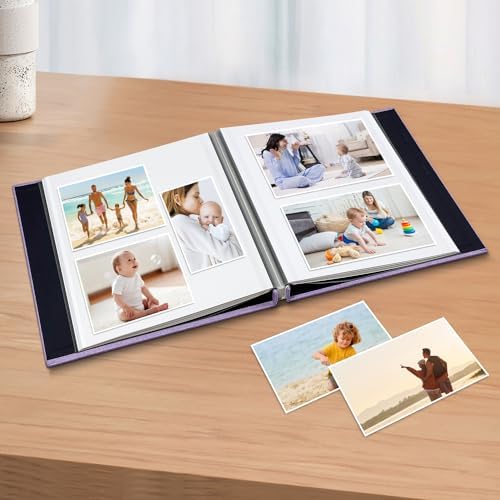 Large Photo Album Scrapbook, Holds 4x6, 8x10 Pictures, Self-Adhesive Pages for Baby, Wedding, Travel & Family Memories, Includes Metallic Pen & Scraper, DIY Memory Book for Gifts 11" X 10.8" 60 Pages - Image 2