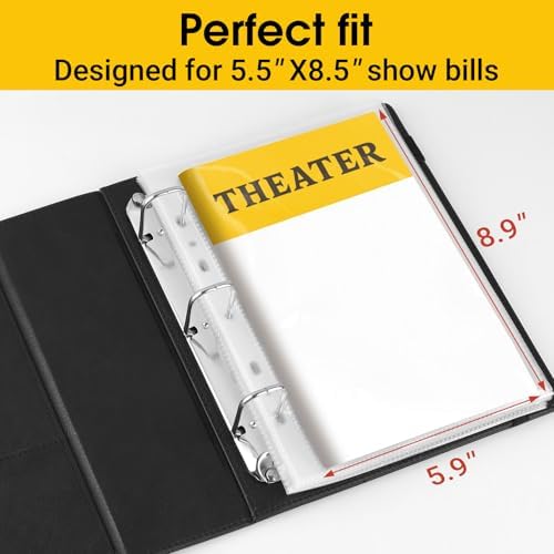 Show-Bill Binder,2 Pack Broadway Theater Program Holder, 40 Sleeves - Image 3
