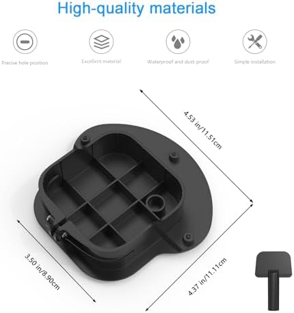 Sun Rain Shade Camera Cover Compatible with R-ing Floodlight Cam Wired Plus, for R-ing Floodlight Outdoor Weather-Resistant Rain Shield Accesorios (Black) - Image 2