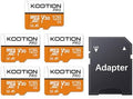 KOOTION 5 Pack Micro SD Cards 128GB, U3 microSDXC Flash Memory Card for 4K Video Recording, A1, V30, Full HD, C10 TF Card with Adapter by KOOTION