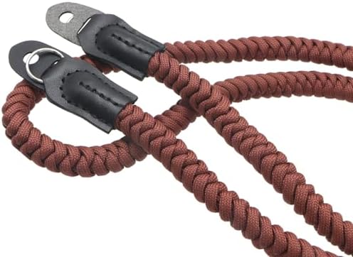 Paracord Camera Strap Long Camera Neck Shoulder Strap for SLR DSLR Digital Mirrorless Cameras 42inch/105cm Brown - Image 2